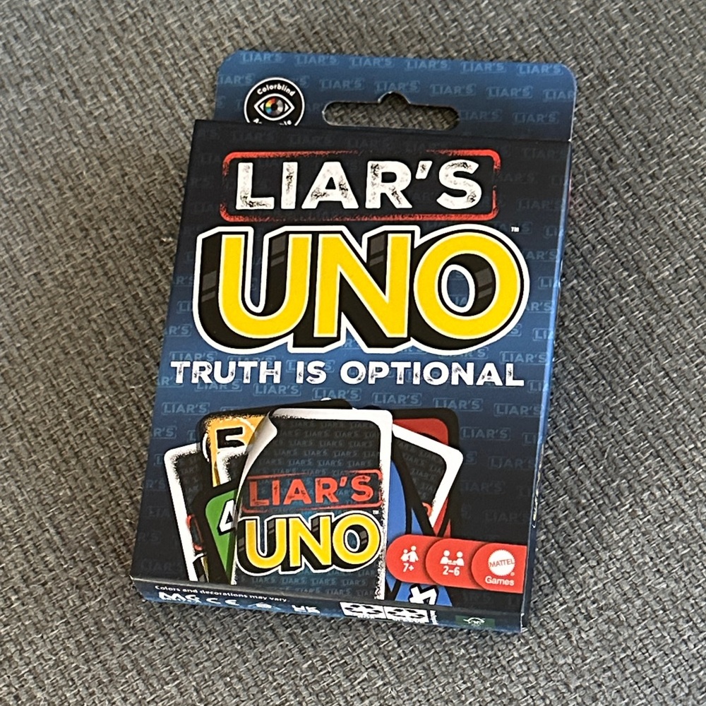 Mattel Games Card Set with Red and Blue Accents